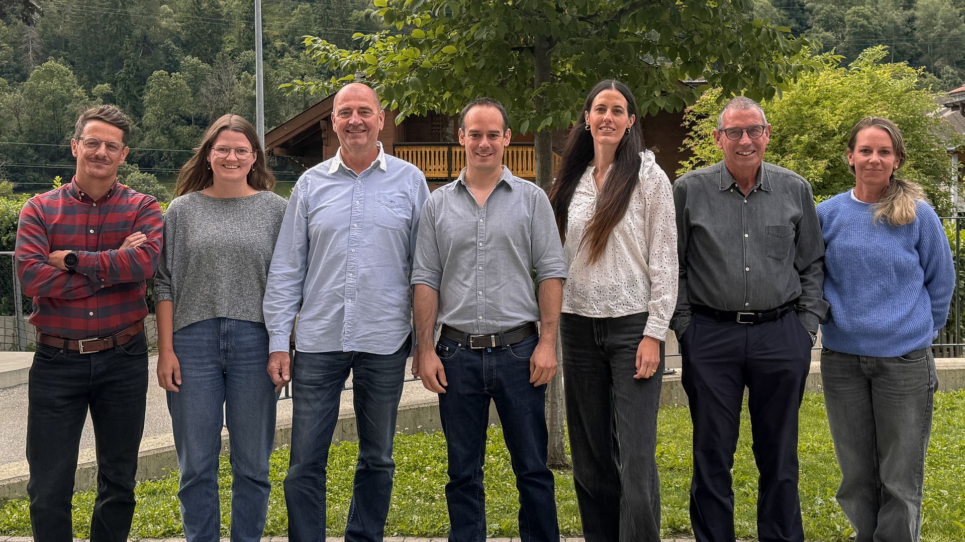 Teamfoto des Vorstandes von Aletsch Tourismus